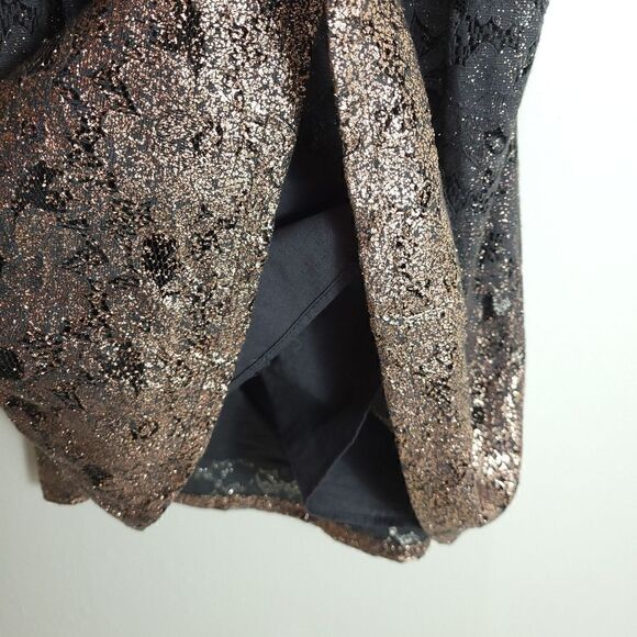 AEO Gray Lace Dress with Rose Gold Ombre - Picture 8 of 11